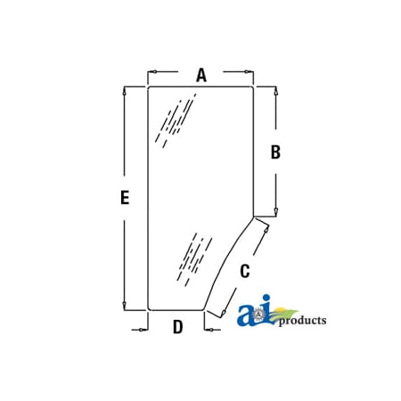 A & I Products Glass, Door (LH) 63.5" x35" x4" A-R131163